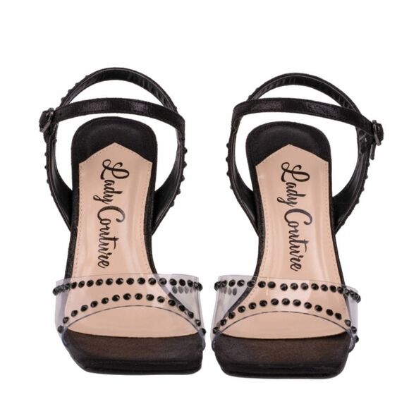 BRAND NEW LADY COUTURE BRANDY RHINESTONE STILETTO HEEL SANDALS G1 - Picture 12 of 16